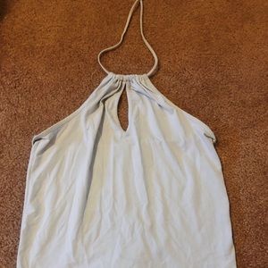 Babyblue halter tie top